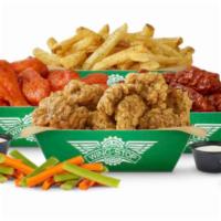 40pc Group Pack · 40 Boneless or Classic (Bone-In) wings with up to 4 flavors, large fries, 2 veggie sticks an...