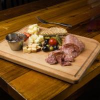 Chefs Board · Roasted, grilled & pickled seasonal vegetables, jam, assorted artisan cheese and meat.