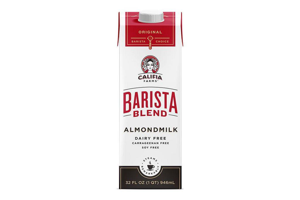 Califia Almond Milk 1QT · 1QT Califia Barista Edition Almond Milk. Vegan, Gluten-Free, Kosher, & Dairy-Free with full-bodied goodness, this milk functions as both a 