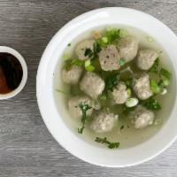 Sup Bo Vien · Beef meat balls in a bone broth and fresh herbs