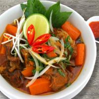 Hu Tieu Bo Kho · Beef stew with rice noodles.