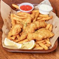 Fried Catfish Basket · Fresh catfish is moist, sweet with a firm flesh and less flake,
hand-battered and fried to p...