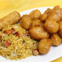 10. Honey Chicken Combo Plate · Poultry.