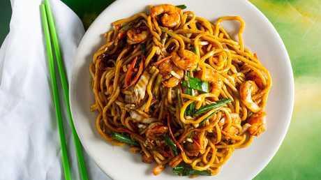 41. Shrimp Lo Mein · shrimp noodle dish.