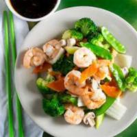 103. Shrimp with Mixed Vegetables · 