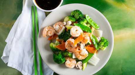 103. Shrimp with Mixed Vegetables · 