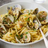 Linguine with Clam Sauce · Red or white.