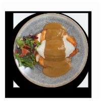 71. chicken katsu curry · Chicken coated in crispy panko breadcrumbs, covered in an aromatic curry sauce. Served with ...