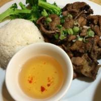 Char Grilled Pork Rice Plate · 