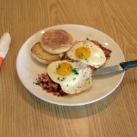 Homemade Corned Beef Hash Specialty · Homemade corned beef hash a secret family recipe. Served with 2 eggs and toast.