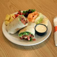 Monterey Ranch Chicken Wrap Specialty · Crispy or grilled chicken breast, Monterey Jack cheese, bacon, lettuce, tomato and a side of...
