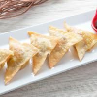 Vegetable Gyoza · 5 pieces. Pan-fried vegetable dumpling filled with napa, cabbage mushroom and carrot served ...