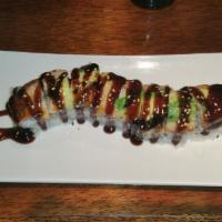 SR3. Dragon Special Roll · California top BBQ eel, avocado and eel sauce.