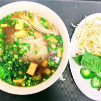 Pho Veggie · No Meat come with it, but we use beef broth. You can add shrimp or tofu to the bowl for more...