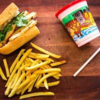 Grilled Chicken Sandwich (Kids’ Meal) · Kids’ Meal with grilled chicken sandwich, drink, and side.