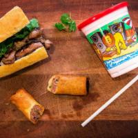 Grilled Pork Sandwich (Kids’ Meal) · Kids’ Meal with grilled pork sandwich, drink, and side.