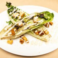 caesar salad · romaine lettuce, caesar dressing, parmesan, brioche croutons