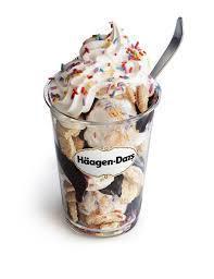 Birthday Cake Dazzler · Birthday Cake ice cream layered with hot fudge and vanilla cookie pieces and topped with hom...
