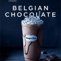 Belgian Chocolate Shake · Belgian chocolate ice cream surrounded by ribbons of hot fudge topped with whipped cream and...