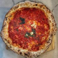 Marinara Pizza · Red pizza , oregano, garlic, basil and olive oil.