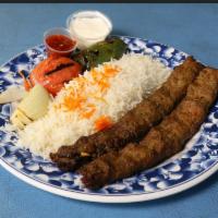 3. Kafta Kabob · Served with rice or french fries.