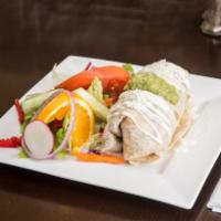 Pollo Asado Burrito · Chicken.