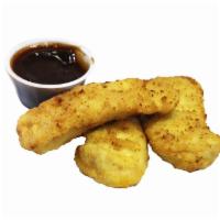 Kids 3 Pieces Chicken Strips · Choice of ranch, honey mustard, fab sauce or BBQ.