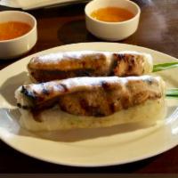 Grilled Chicken Summer Rolls (Gỏi cuốn gà nướng) · 2 rolls.
Mild spicy BBQ grilled dark meat sliced chicken, rice noodle, shredded lettuce, and...