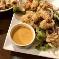 Dipping Sweet & Sour Sauce 2 Oz ($1 Sốt chấm Mực Chiên Giòn) · House Special Dipping Sauce.
For Fried Calamari, Shrimp, Soft Shell Crab, Onion Ring,....