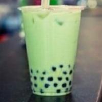 Green Matcha Bubble Tea (Matcha Trân Châu) · 