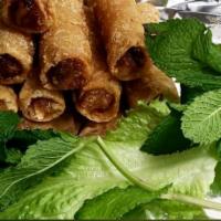 Crispy Fried Taro & Veggie Spring Roll Tray (CATERING. 5 phần CHẢ GIÒ CHAY, cắt đôi) · (1 piece = 1/2 roll)
40 pieces platter, fresh mint, green lettuce for wrapping.
Special dipp...