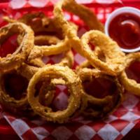 Onion Rings · Hand Breaded and golden fried, with a little kick
