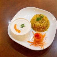 Vegetable Biryani (V, G) · Soy and Vegetable Biryani - Soy and vegetables cooked in basmati rice with special herbs and...
