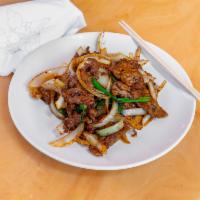 B12. Mongolian Beef · Spicy. Served with steamed white rice.