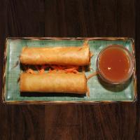 Egg Roll · 2 egg rolls stuffed with bean thread noodles, carrots, cabbage, potatoes, celery, and onions...