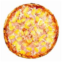 [GF] Ham + Fresh Pineapple · Gluten-free. Smokey ham and fresh, hand cut pineapple on a marinara base. Gluten free pies a...