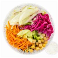 Mixed Green Salad [Vegan] · Lettuce mix + mixed veggies w/ ranch or vinaigrette