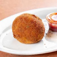 Rice Ball · Deep-fried balls of delicious rice and cheese