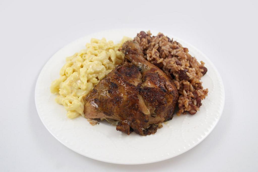 1/4 Chicken Dark Meal / 1/4 Pierna · Leg and Thigh with 2 sides