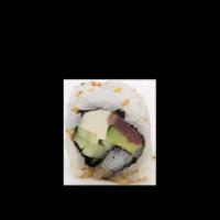 Blackened Tuna Roll · 8 pieces. Seared ahi tuna, avocado, cucumber, cream cheese, sesame seeds.