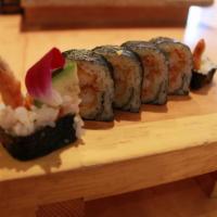 Spicy Shrimp Roll · 6 pieces. Temp. shrimp, avocado, spicy sauce, masago.