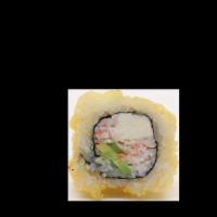 Salem Roll · 10 pieces. Temp. whole roll, imitation crab, avocado, cream cheese, spicy and eel sauce.