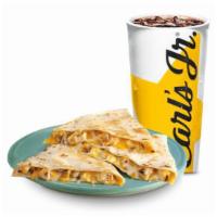 4 Cheese Quesadilla Combo · Served with small drink and small fry.