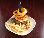 Bacon Cheddar Burger · Crisp applewood smoked bacon and melted cheddar on a toasted bun. 