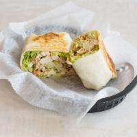 Signature Wrap · Large wrap with chopped lettuce, diced tomatoes, grilled chicken and creamy ranch. Options t...