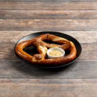 Jumbo Twisted Pretzel · Salted with spicy beer mustard