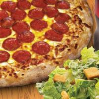 Family Special · Feeds up to 6. One extra large pizza with two toppings and your choice of one salad, plus a ...