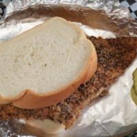  Smoked Catfish Sandwich · Smoked catfish filet with lemon pepper seasoning
