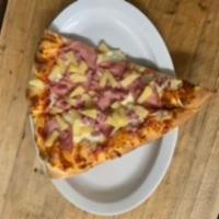Hawaiian Pizza Slice · Canadian bacon, ham and pineapple.