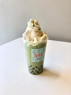 Matcha Milk Tea 抹茶奶茶 · Made from freshly brewed tea, fresh milk, and house made brown sugar syrup! Try it with our signature honey boba or jellies!
*shown: regular with honey boba and whip cream